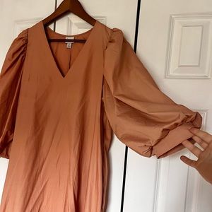A New Day Midi Dress with Puff Sleeves